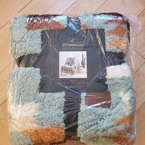 🔥🔥 Pendleton Sherpa Fleece Throw Avra Valley Reversible 50”x70” New